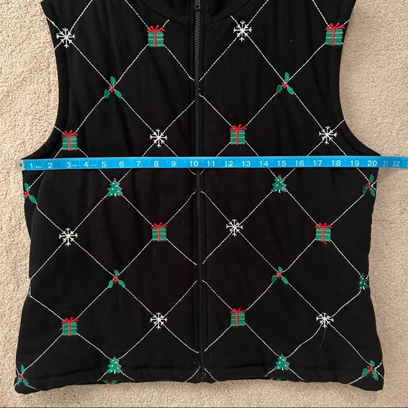 Belle Point Black Christmas Sweater Vest - Picture 14 of 15